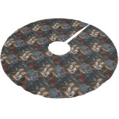 Beagle Snowy Sleigh Kerstmisdecor Kerstboom Rok (Gekanteld)