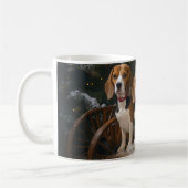 Beagle Snowy Sleigh Kerstmisdecor Koffiemok (Links)
