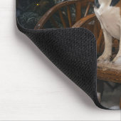 Beagle Snowy Sleigh Kerstmisdecor Muismat (Hoek)