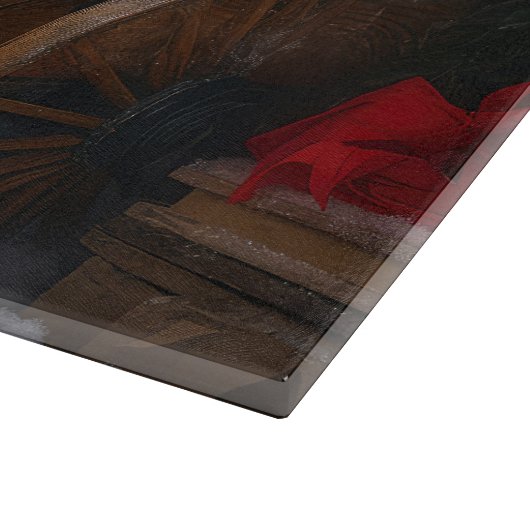 Beagle Snowy Sleigh Kerstmisdecor Snijplank (Hoek)