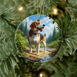 Beagle-souvenir met charme keramisch ornament