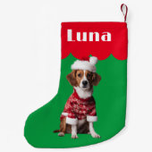 Beagle Spaniel hond cadeau Kerstmis huisdier schat Kleine Kerstsok (Achterkant)