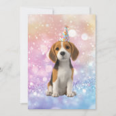 Beagle Sparkly Birthday Kaart (Voorkant)