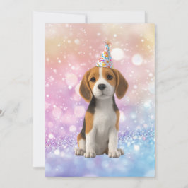 Beagle Sparkly Birthday Kaart