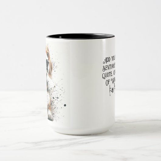 Beagle Splatter Coffee Mok Cup (Midden)