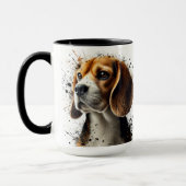 Beagle Splatter Coffee Mok Cup (Links)