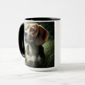 Beagle Splatter Coffee Mok Cup (Voorkant links)