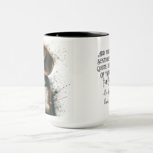 Beagle Splattered Coffee Mok Cup (Midden)