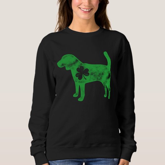 Beagle St Patrick s Day Boys Kids Girls Dog  Shamr Trui (Voorkant)