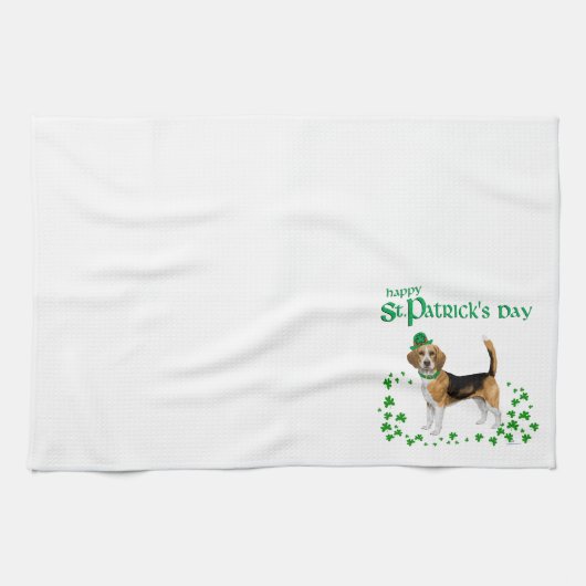 Beagle St. Patrick's Dag Theedoek (Horizontaal)