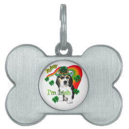 Beagle St Patrick's Day Huisdieren Naamplaatje