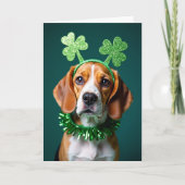 Beagle St. Patrick's Day Kaart (Voorkant)