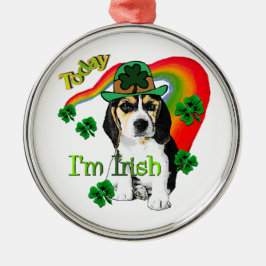 Beagle St Patrick's Day Metalen Ornament
