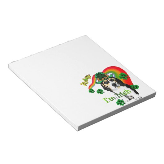 Beagle St Patrick's Day Notitieblok (Schuin)