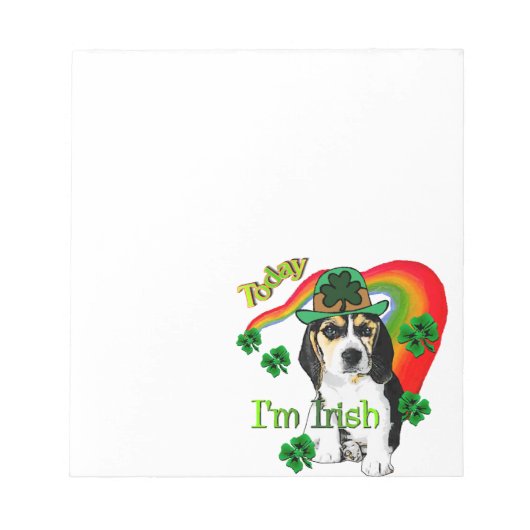 Beagle St Patrick's Day Notitieblok (Voorkant)