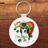 Beagle St Patrick's Day Sleutelhanger (Voorkant)