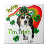 Beagle St Patrick's Day Tegeltje (Voorkant)
