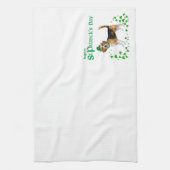 Beagle St Patricks Day Theedoek (Verticaal)