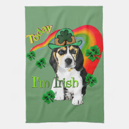Beagle St Patrick's Day Theedoek