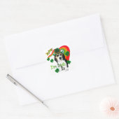 Beagle St Patrick's Day Vierkante Sticker (Envelop)
