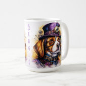 Beagle Steampunk Hond Koffiemok (Voorkant rechts)