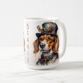 Beagle Steampunk Hond Koffiemok (Voorkant rechts)