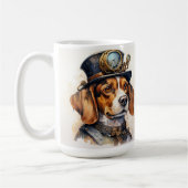 Beagle Steampunk Hond Koffiemok (Links)
