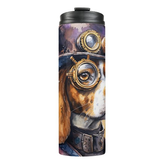 Beagle Steampunk Hond Thermosbeker (Voorkant)