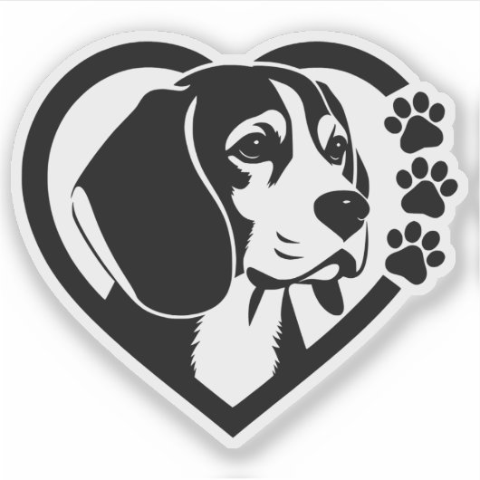 Beagle Sticker (Voorkant)