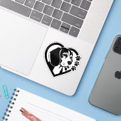 Beagle Sticker (Laptop met iPhone)