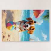 Beagle Strand Speelscene Legpuzzel (Horizontaal)