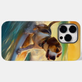 Beagle strand surfen schilderij Case-Mate iPhone case (Achterkant (horizontaal))