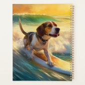Beagle strand surfen schilderij planner (Achterkant)