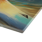 Beagle strand surfen schilderij snijplank (Hoek)