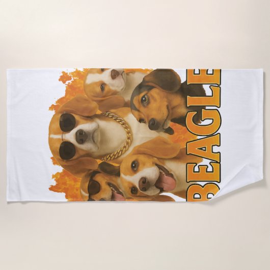 Beagle strandlaken (Voorkant)