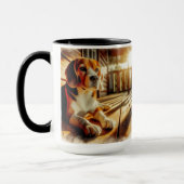 Beagle Sunning op Porch Coffee Mok Cup (Links)
