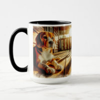 Beagle Sunning op Porch Coffee Mok Cup