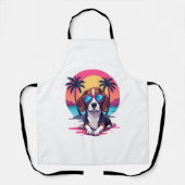 Beagle Sunset Achtergrond Shirt, Beagle Moeder, Be Schort (Voorkant)