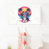 Beagle Sunset Achtergrond Shirt, Beagle Moeder, Be Spandoek (Insitu)