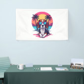 Beagle Sunset Achtergrond Shirt, Beagle Moeder, Be Spandoek (Beurs)