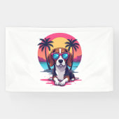 Beagle Sunset Achtergrond Shirt, Beagle Moeder, Be Spandoek (Horizontaal)