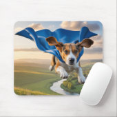Beagle Superhero Mousepad Muismat (Met muis)