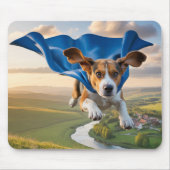 Beagle Superhero Mousepad Muismat (Voorkant)