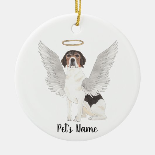Beagle Sympathie Herdenking  Keramisch Ornament (Voorkant)