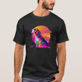 Beagle Synthwave 80s Retrowave Aesthetic T-shirt (Voorkant)