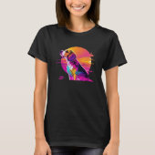 Beagle Synthwave 80s Retrowave Aesthetic T-shirt (Voorkant)