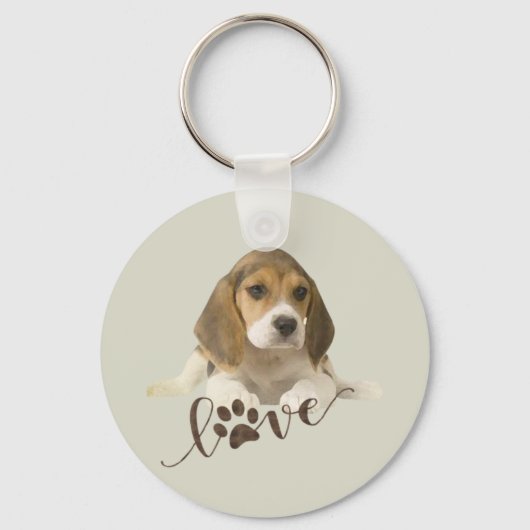 Beagle Tapestry Faux Canvas Afdrukken Acryldruk Tr Sleutelhanger (Voorkant)