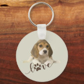 Beagle Tapestry Faux Canvas Afdrukken Acryldruk Tr Sleutelhanger (Voorkant)