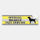 Beagle Taxi Service Bumpersticker (Voorkant)