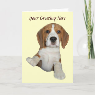Beagle te Schattige Wenskaart Feestdagen Kaart